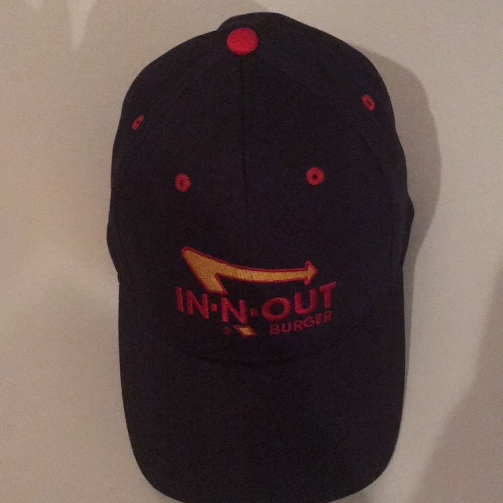 NEW In N Out Burger blue ball cap L/XL